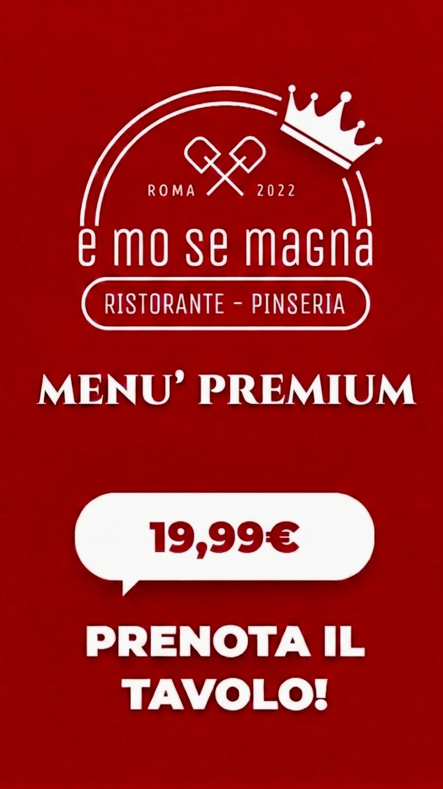 Locandina Menu Premium